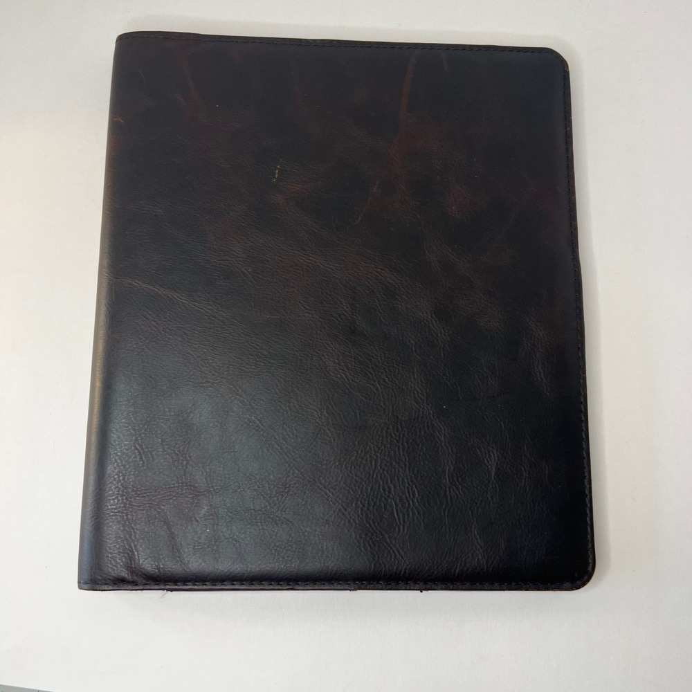 Franklin Covey Ellis Leather Open Cover‎ 82731 Marbled Brown 8.5 x 11" NWOT